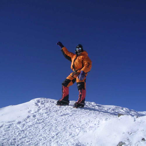 Josu Feijoo en la cima del Vinson Massif