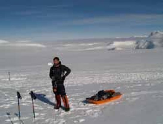 Josu Feijoo en el Vinson Massif