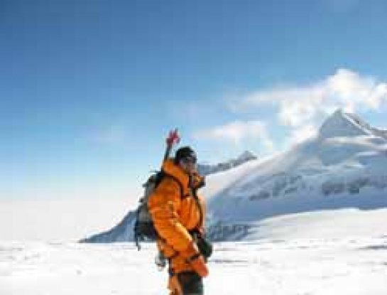 Josu Feijoo en el Vinson Massif