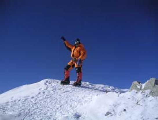 Josu Feijoo en el Vinson Massif