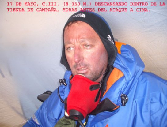 Josu Feijoo en el Everest