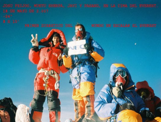 Josu Feijoo en el Everest