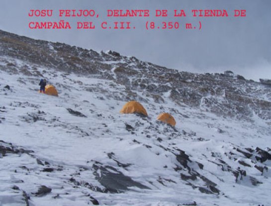 Josu Feijoo en el Everest