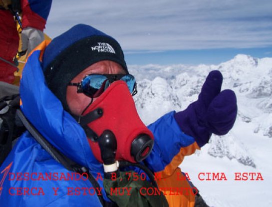 Josu Feijoo en el Everest